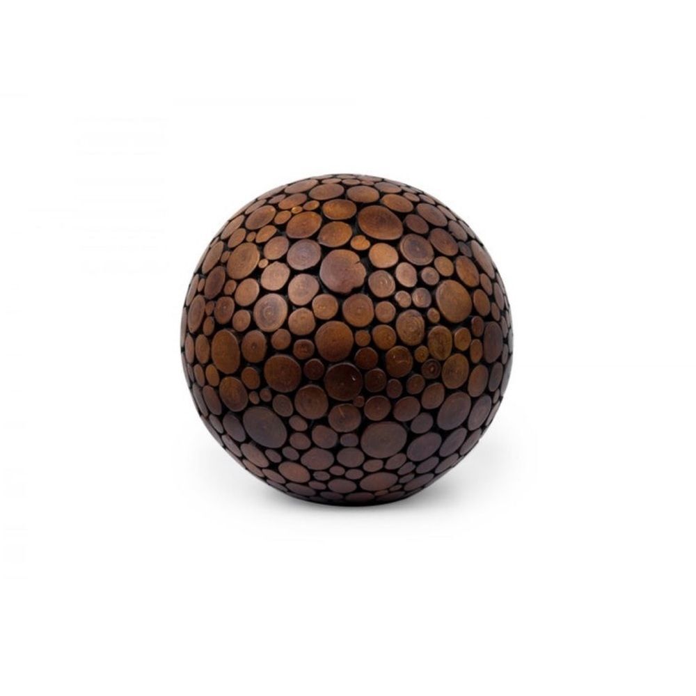 Contemporary American Spherical Carved Wood Sculpture Relief Surface #1111259